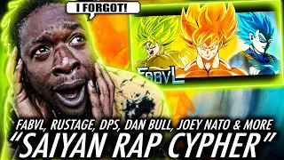 LEGENDARY! | SAIYAN RAP CYPHER | FabvL ft. RUSTAGE, DPS, Dan Bull, NerdOut [Dragon Ball] REACTION