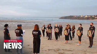 Thousands of activists protest peacefully on Cornwall's streets and beaches