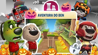 Talking Tom Gold Run  Talking Ben , Zombie Ben & Iron Ben vs Raccoon Boss  Gameplay  Ben's Adventure