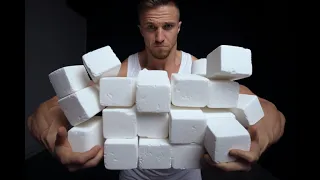 🎧 ASMR Crushing Gym Chalk Blocks 🏋️‍♂️ | Inaudible Whisper & Mute Unmute Trigger | Tingles Galore! 🔥