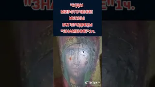 ЧУДО!!! МИРОТОЧЕНИЕ ИКОНЫ БОГОРОДЕЦЫ ЗНАМЕНИЕ 1Ч!!!