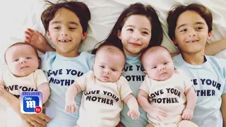 Woman defies odds, gives birth to two sets of triplets - DailyMailTV