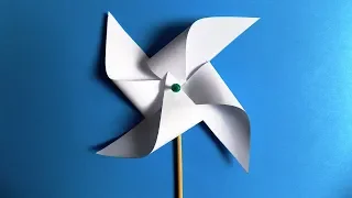 How to make Paper Windmill that Spins - Easy Origami