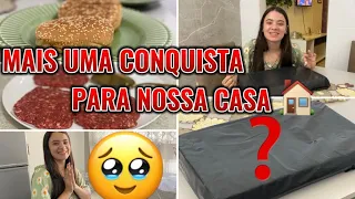 Caixa misteriosa,mais uma conquista, noite do hambúrguer!!!!🍔📦❓🏠