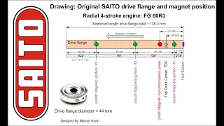 SAITO FG 60R3  Drive flange-Ignition system-Timing diagram-Firing order  # by Marcel Koch Collection