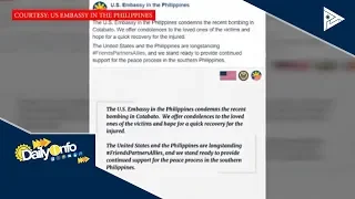 US Embassy, nakikiramay sa pamilya ng mga biktima ng Cotabato blast