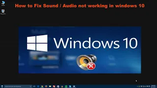 Windows 10 - How to Fix Sound or Audio Problems {easy and Simple Fix}