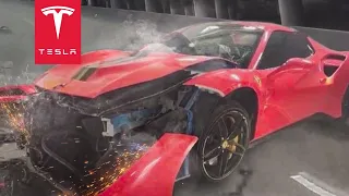 FERRARI VS TESLA CRASH; INSURANCE REFUSES $140,000 CLAIM