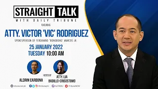 Atty. Vic Rodriguez | Straight Talk with Daily Tribune