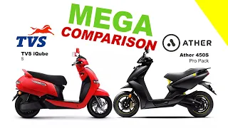 TVS iQube vs Ather 450S | MEGA COMPARISON | Bike Info