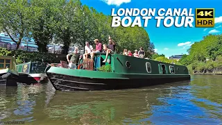 LONDON Boat Tour 🇬🇧 - Canal Boat Tour 🛶 - Cruise the Regents Canal from Little Venice to Camden