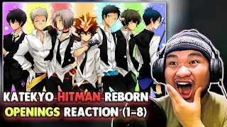 Reacting to ALL Katekyo Hitman Reborn Openings (1-8) 🔥🔥 | Anime Opening Reaction