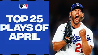 Top 25 Plays of the Month! (Renfroe's RIDICULOUS catch, Arraez's cycle, Kershaw's 200th win & MORE!)