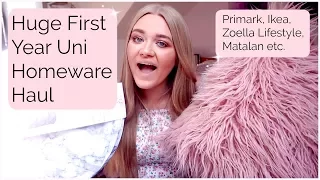 HUGE FIRST YEAR UNI HOMEWARE HAUL (Primark, Zoella Lifestyle, IKEA, Matalan and More!)