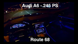 Audi A6 Night Drive POV by Route 68