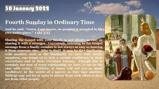 Fourth Sunday in Ordinary Time 30 January 2022 Reading & The Holy Gospel