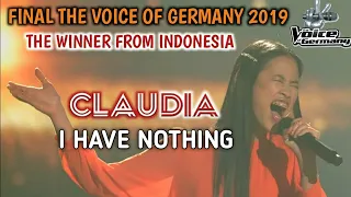 I Have Nothing - Whitney Houston ( CLAUDIA EMMANUELA SANTOSO ) The Voice of Germany 2019 | Lyrics