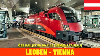 Cab Ride Klagenfurt - Vienna Part 2 (ÖBB Leoben - Vienna, Austria) train driver's view 4K