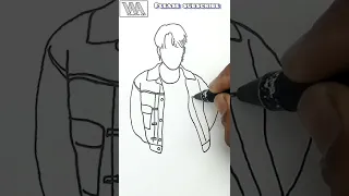 Simple Drawing Shorts || BTS Jimin Sketch || BTS army || #jimin #bts #simple #drawing #shorts