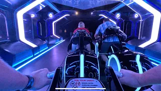 Tron Lightcycle Run POV at Night 2024| Magic Kingdom | Walt Disney World