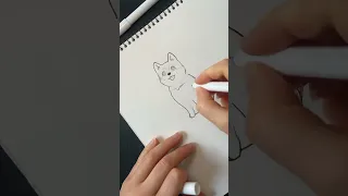 Cute Siberian Husky Puppy Art Timelapse - Part 1 - Ink Drawing