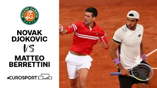 Novak Djokovic vs Matteo Berrettini | 2021 Roland Garros | Quarter-Final | Tennis | Eurosport