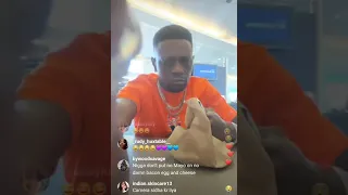 Boosie gets mad in the airport 🤣 Throws his sandwich