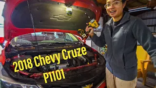 2018 Chevy Cruze: Code P1101 Fix | Cleaning the Throttle Body and Replacing Gasket