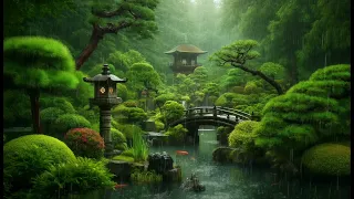 🌳 🌧️ Osaka Zen Garden Soothing Rain Sounds for Sleep