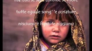 "Tutte eguale song' 'e ccriature" di Enzo Avitabile (con testo)