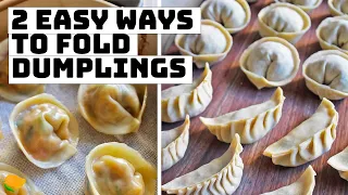 EASY How to Fold Dumplings | 2 Easiest Way to Fold Dumplings (Mandu Recipe) // 만두 쉽게 예쁘게 빚는 2가지 방법