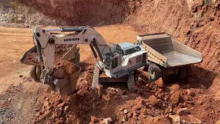 Liebherr 984 Excavator Loading Caterpillar 777 Dumpers - Sotiriadis/Labrianidis Mining Works