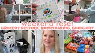 WEEKEND RESET / GROCERY RESTOCK - ALDI + WALMART+ SAMS  / HOMEMAKING MOTIVATION / BIRTHDAY FUN