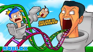 Asik!! Naik Roller Coaster Tapi Kita Jadi Skibidi Toilet Menuju Mulut G-man Di ROBLOX!!!