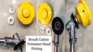 Brush Cutter Trimmer Head Fitting | How To Attach Nylon Head To Brush Cutter Attachment