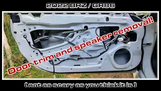 2022 BRZ/GR86 Door Trim and Speaker Removal