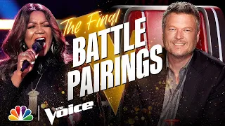 Teams Kelly, Ariana, Legend and Blake Reveal Their Final Battle Pairings - The Voice Battles 2021