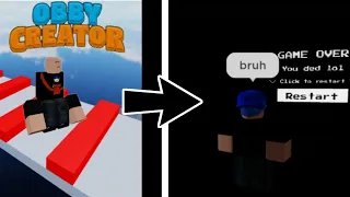 How to make a GAME OVER screen in Obby Creator Tutorial| Roblox Obby Creator