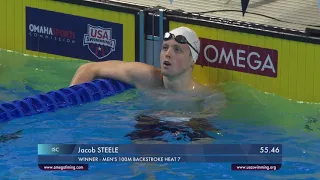 Men's 100 Backstroke Heat 7 - 2021 U.S. OLYMPIC TEAM TRIALS WAVE I