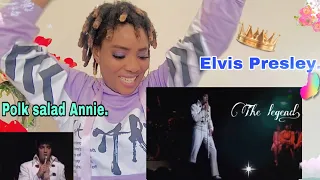 ELVIS PRESLEY “POLK SALAD ANNIE REACTION (he owns the stage).