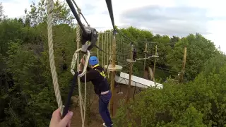 Tree Top Quest High Ropes Course POV - Alton Towers