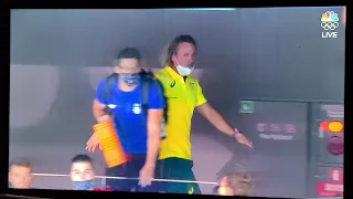 Ariarne Titmus's Coach Reaction To Her Beating LeDecky