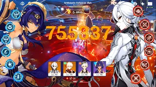 Arlecchino C6 & Candace C6 New Vaporize Combo Showcase - 750k Per hit with Normal Atk Buff