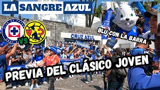 La Sangre Azul – El COLOR de la Previa del CRUZ AZUL vs América – Clásico Joven 2024