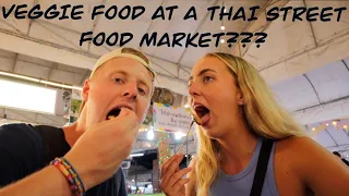 Trying To Find Vegetarian Food At A Thai Street Food Market - Chiang Mai Night Bazar!