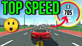 705 km/h speed using Bugatti Chiron in Car Simulator 2