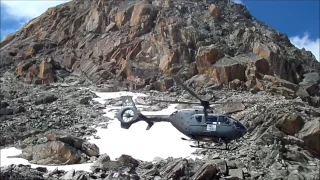 Swiss Army Helicopter Take Off Swiss Alps