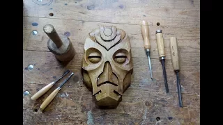 Carving A Dragon Priest Mask Out Of Walnut