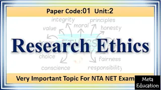 Lecture-93 Research Ethics | Ethics in Research | New topic for paper 1 unit 2 Research Aptitude