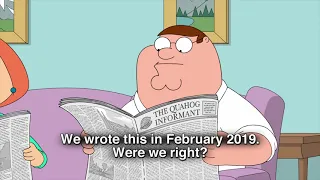 Family Guy - God, can you believe that Trump hung himself in prison?